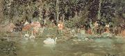 Ignacio Pinazo At the Edge of the Water Basin (nn02) oil painting